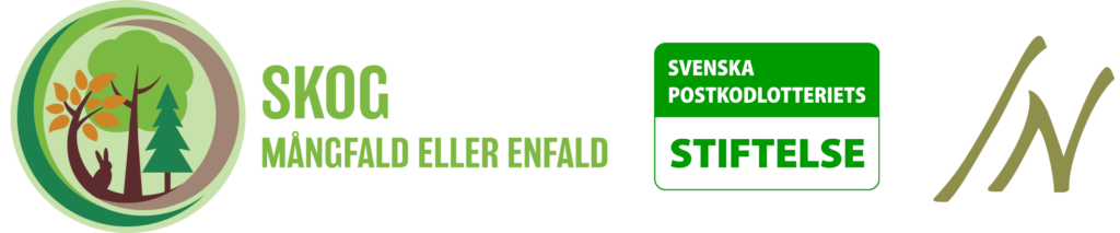 Logotyper - Utställning skog mångfald eller enfald, Svenska postkodslotteriets stiftelse och Naturfotograferna.